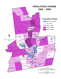 1960-2000 Population Change Map